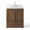Homeroots 30" Brown Wood Freestanding Bathroom Vanity With White Quartz Countertop 714294 - alternate 1