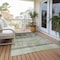 Homeroots 5' X 8' Olive Green Ombre Washable Non Skid Indoor Outdoor Area Rug 563659 - alternate 8