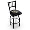 Holland Bar Stool Co 30" Blk Wrinkle Central Florida Swivel Bar Stool, Jailhouse Back L01830CenFla - alternate 1
