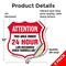 Signmission 24 Hour Surveillance Shield Sign Attenti, 12 inch X 12 inch, Vinyl Decal, 2PK SHI-D-2PACK-12-349 - alternate 5