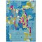 Homeroots 5' X 8' Aqua Green And Pink Abstract Washable Indoor Outdoor Area Rug 599533 - alternate 4