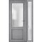 Vdomdoors Front Exterior Prehung FiberGlass Door Frosted Glass / Manux 8422 Grey Ash / Sidelight Exterior Win MANUX8422EXD-SS-W36+14 x H80-LH - alternate 6