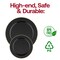 Smarty Had A Party Black with Gold Pearl String Round Disposable Plastic Dinnerware Value Set, 240PK 8870-BGVP-CASE - alternate 7