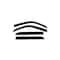 Ventshade Rainguards, Aerodynamic Design, Tape-On, Smoke, Acrylic, Set Of 4 94949 - alternate 1