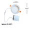 Bulbrite 8" Canless 4000K, 100w Equivalent, New Construction Integrated LED Recessed Lght Kit Metal JBOX, 2PK 861683 - alternate 10