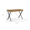 Homeroots 43" Natural and Black Writing Desk 543764 - alternate 5