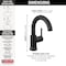 Delta Trinsic Single Handle Bathroom Faucet 559HAR-BL-DST - alternate 4