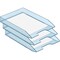Acrimet Stackable Letter Tray Front Load Letter Size Document Organizer Plastic Clear Blue 1 Unit 211.2 - alternate 5