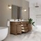 James Martin Vanities Brookfield 60 in. Double Vanity, Pecan w/ Single Hole 3CM White Zeus Silestone Top & Backsplash 547-V60D-PCN-1WZ - alternate 3