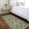 Homeroots 8' Runner Green Abstract Washable Non Skid Indoor Outdoor Runner Rug 559641 - alternate 6