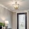 Jonathan Y Plains 12" 4-Light Modern Farmhouse Metal Open-Frame Pagoda LED Semi Flush Mount Mini Lantern, White/ JYL7610F - alternate 10