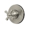 Kingston Brass Single-Handle Six-Way Diverter Valve with Round Trim Kit, Brushed Nickel KS4038BX - alternate 1