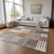 Homeroots 5' X 8' Chocolate And Gray Striped Washable Indoor Outdoor Area Rug 581702 - alternate 8