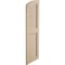 Ekena Millwork Timberthane Rough Sawn 2 Equal Louver w/Elliptical Top Faux Wood Shutters, 12Wx52H, 48 Low Side, PR SHULVL12X52RSPR - alternate 6