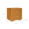 Homeroots 19" Oak Solid and Manufactured Wood Two Drawer Nightstand 526873 - alternate 6