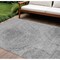 Homeroots 9' X 12' Gray Silver And Charcoal Abstract Washable Indoor Outdoor Area Rug 582798 - alternate 1