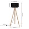 Jonathan Y Adriel 52" Mid-Century Modern Tripod Wood w/Ribbed Cocoon Pumpkin Shade LED Floor Lamp, Black/Light B JYL4201C - alternate 7