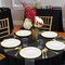 Smarty Had A Party 13 White with Gold Rim Round Disposable Plastic Charger Plates 60 Plates, 60PK 2710WHG-CASE - alternate 1