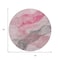 Homeroots 8' Blush And Gray Round Abstract Washable Indoor Outdoor Area Rug 631829 - alternate 5