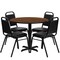 Flash Furniture Round Table Set, 36" W, 36" L, 30" H, Laminate, Wood Grain HDBF1004-GG - alternate 1