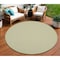 Homeroots 8' Ivory And Green Round Geometric Indoor Outdoor Area Rug 552333 - alternate 8