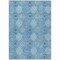 Homeroots 3' X 5' Denim Blue Sky Blue And Ivory Floral Medallion Washable Indoor Outdoor Area Rug 614581 - alternate 5