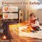 Edendirect 1500-Watt  Electric Brown Convection 4 quartz tubes Infrared Space Heater with remote control ZR-GD9315BCW-3JA - alternate 4
