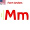 Aacc Self-Adhesive Vinyl Letter: M, Scale: 11 cm. Color: Red Font: Anders by, 4PK AACC-Anders-UM-Red-M11x4 - alternate 1