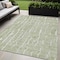 Homeroots 5' X 8' Artichoke Green And Ivory Abstract Washable Indoor Outdoor Area Rug 588487 - alternate 1