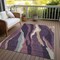 Homeroots 9' X 12' Plum Purple And Ivory Abstract Washable Indoor Outdoor Area Rug 600988 - alternate 5
