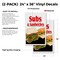 Signmission Subs & Sandwiches, Vinyl Decals Only 24 Inch x 36 Inch, Vinyl Decal, 2PK DSB-2436-2PACK-Subs & Sandwiches - alternate 2
