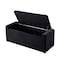 Homeroots 47" Black Upholstered Velvet Bench with Flip top 530670 - alternate 6