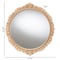 Baxton Studio Caitlin Antique Gold Finished Wood Round Accent Wall Mirror with Carved Leaf Border 254-14113-ZORO - alternate 3