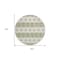 Homeroots 8' Artichoke Green Ivory And Beige Round Geometric Washable Indoor Outdoor Area Rug 597862 - alternate 5