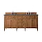 James Martin Vanities Brittany 72'' D Vanity, Saddle Brown w/ Parisien Bleu Silestone Top w/FreePower Wireless Charger 650-V72-SBR-FPBL - alternate 1