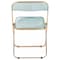 Leisuremod Lawrence Acrylic Folding Chair with Gold Metal Frame, Jade Green, 4PK LFG19G4 - alternate 8