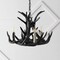 Jonathan Y Nelle 18" Adjustable Resin Antler 3-Light Dimmable LED Chandelier, Black JYL6304B - alternate 7