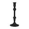 Homeroots 10" Black Glass Tabletop Taper Candlestick 608416 - alternate 4