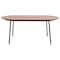 Leisuremod 82.7 in W, 29.5 in L, Manufactured Wood/Steel/Velvet, Walnut/Beige TT84-CWN18-BG - alternate 9