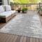 Homeroots 5' X 8' Silver Gray And Ivory Abstract Washable Indoor Outdoor Area Rug 582441 - alternate 5