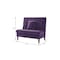 Homeroots 55in Plum and Black Velvet Loveseat 724030 - alternate 2