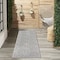 Homeroots 10' Light Gray And Gray Geometric Indoor Outdoor Runner Rug 550795 - alternate 6