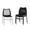 Flash Furniture HERCULES Blk Stack Chair with Air-Vent Back, Non-Sled Base and Blk Powder Coated Metal Frame, 5PK 5-RUT-NC498-BK-GG - alternate 1