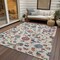 Homeroots 8' X 10' Linen Pink And Denim Blue Floral Washable Indoor Outdoor Area Rug 597827 - alternate 7