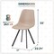 Leisuremod Markley Modern Leather Dining Chair With Metal Legs in Taupe, 2PK MC18TP2 - alternate 7