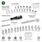 Performance Tool 47 pc. Socket Set, SAE/Metric, Bit Sockets, Ratchet, Storage W1177 - alternate 7