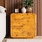 Bali & Pari Netra Modern and Contemporary Natural Real Burl Wood 3-Drawer Nightstand 253-13972-ZORO - alternate 7
