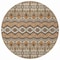 Homeroots 8' Taupe Brown And Ivory Round Moroccan Washable Indoor Outdoor Area Rug 594354 - alternate 7