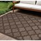 Homeroots 8' X 10' Dark Brown And Light Brown Trellis Indoor Outdoor Area Rug 551110 - alternate 9