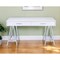Homeroots 54" White and Silver Writing Desk With Two Drawers 491475 - alternate 5